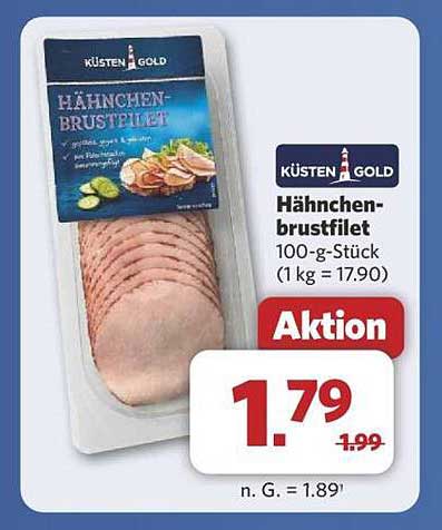 KÜSTEN GOLD Hähnchenbrustfilet 100-g-Stück