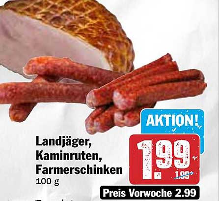 Landjäger, Kaminruten, Farmerschinken 100 g