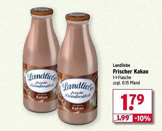 Landliebe Frischer Kakao 1-Liter-Flasche