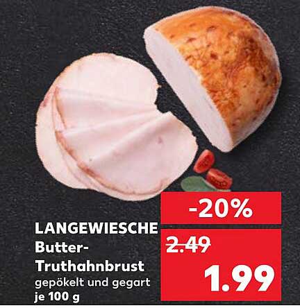 LANGEWIESCHE Butter-Truthahnbrust gepökelt und gegart je 100 g