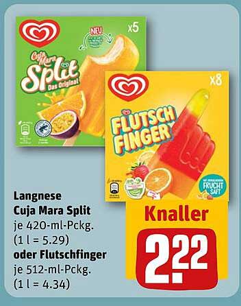 Langnese Cuja Mara Split oder Flutschfinger