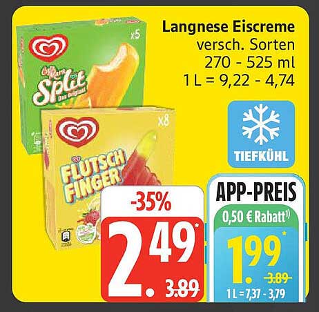 Langnese Eiscafe Langnese Eiscreme, verschiedene Sorten 270 - 525 ml