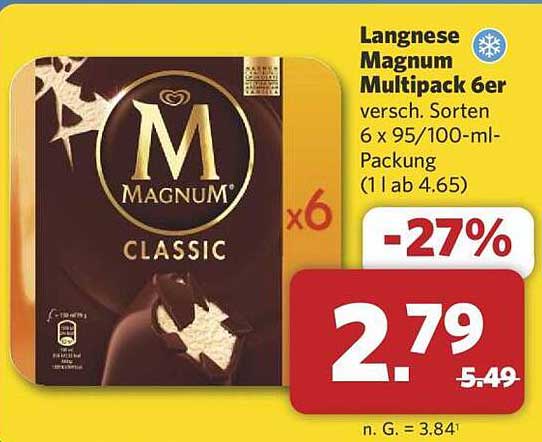 Langnese Magnum Multipack 6er