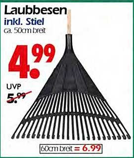 Laubbesen inkl. Stiel ca. 50cm breit