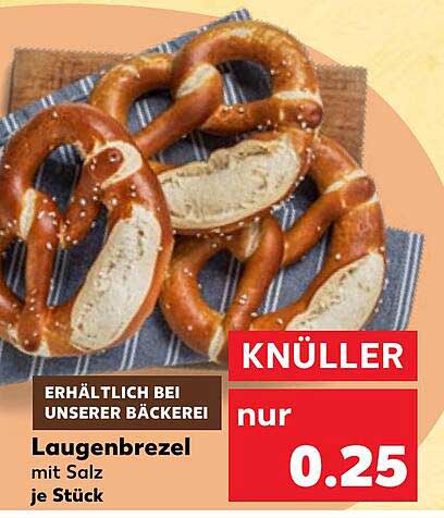 Laugenbrezel mit Salz je Stück