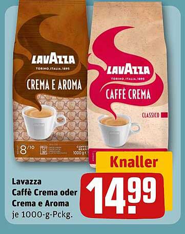 Lavazza Caffè Crema oder Crema e Aroma je 1000-g-Packung