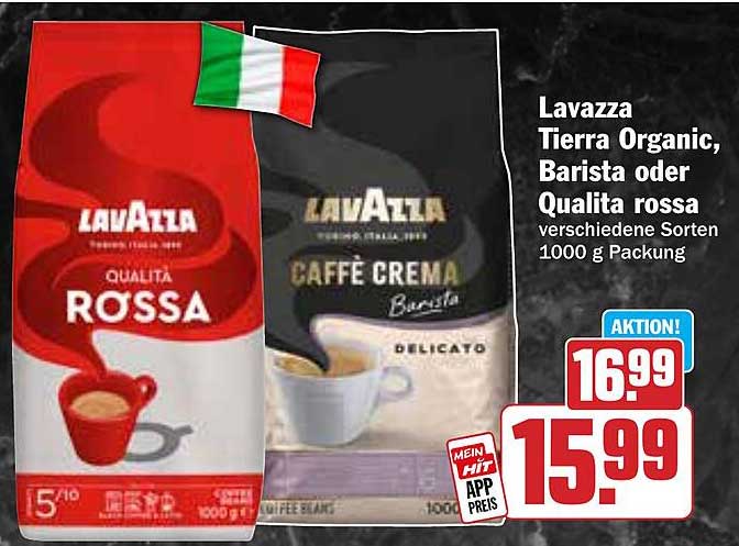 Lavazza Tierra Organic, Barista oder Qualita Rossa 1000 g Packung