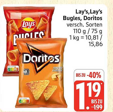Lay's und Doritos Chips - Vielfalt zum Schnäppchenpreis