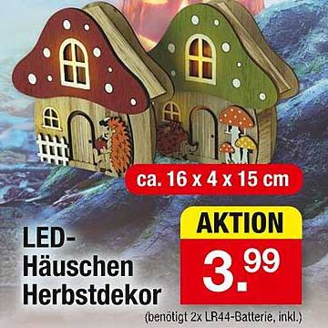 LED-Häuschen Herbstdekor