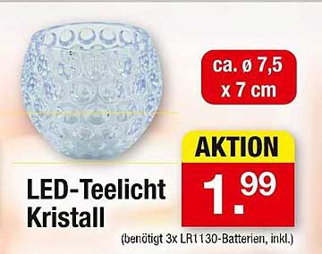 LED-Teelicht Kristall