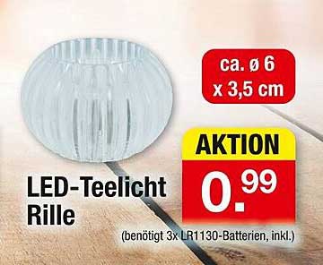 LED-Teelicht Rille