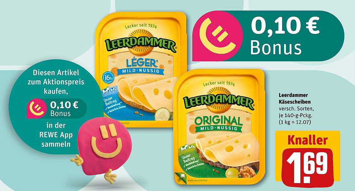 Leerdammer Käse - Original und Léger