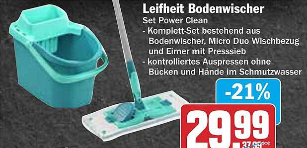 Leifheit Bodenwischer Set Power Clean