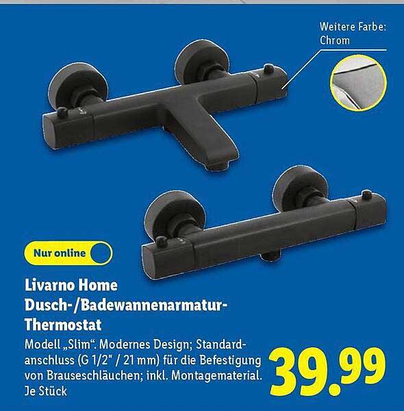 Livarno Home Dusch-/Badewannenarmatur-Thermostat