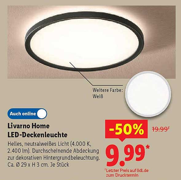 Livarno Home LED-Deckenleuchte