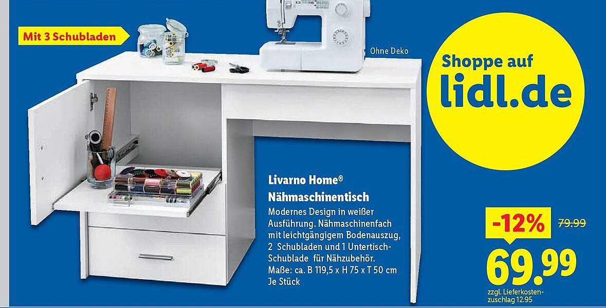 Livarno Home® Nähmaschinentisch