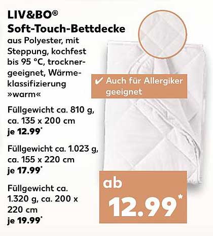 LIV&BO® Soft-Touch-Bettdecke