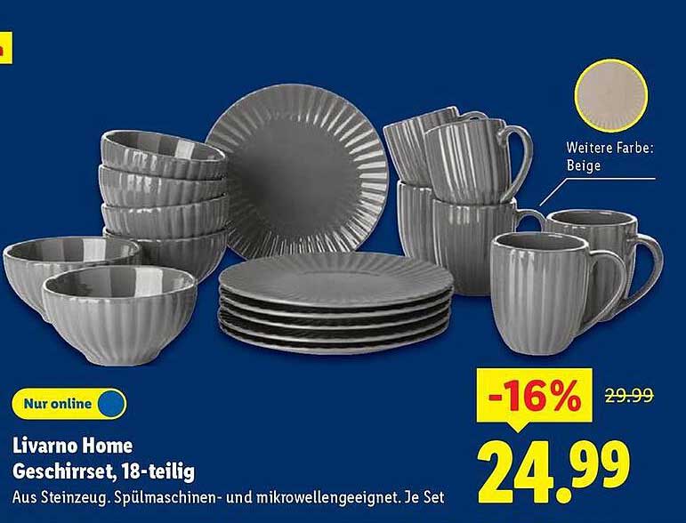 Livorno Home Geschirrset, 18-teilig