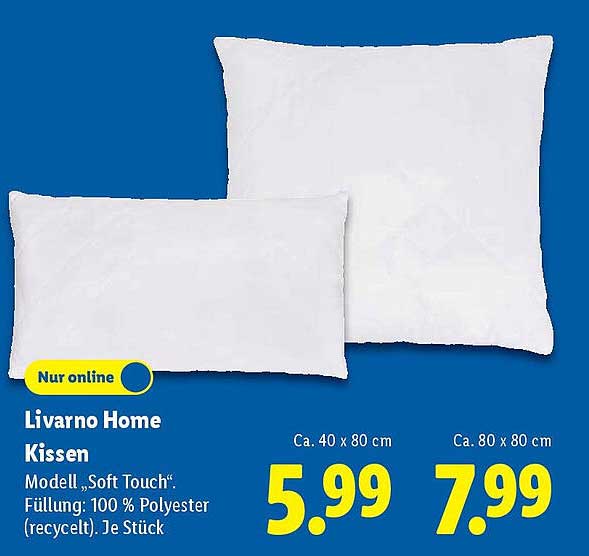Livorno Home Kissen – Modell „Soft Touch“