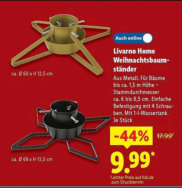 Livorno Home Weihnachtsbaumständer