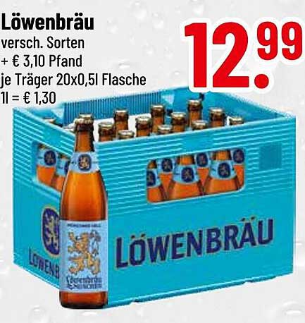 Löwenbräu Bierkasten 20x0,5L