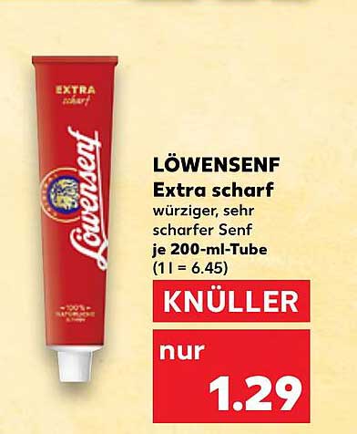 LÖWENSENF Extra scharf 200 ml Tube