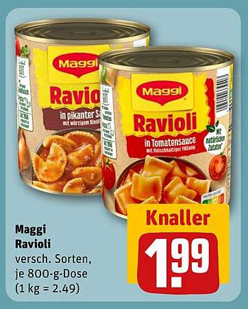 Maggi Ravioli in verschiedenen Sorten, je 800-g-Dose