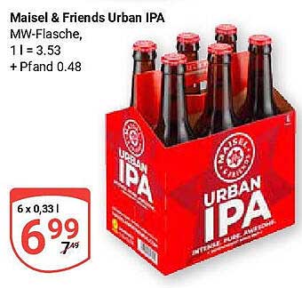 Maisel & Friends Urban IPA, 6 x 0,33 l