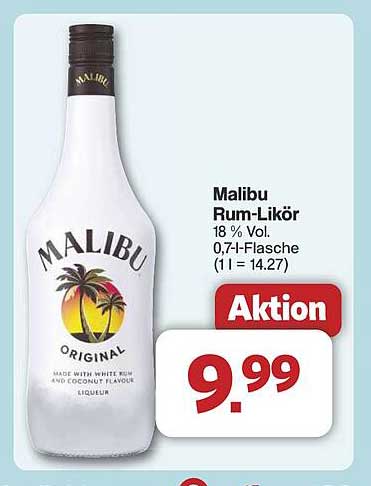 Malibu Rum-Likör 18 % Vol., 0,7 l-Flasche