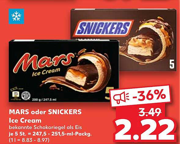 MARS oder SNICKERS Ice Cream