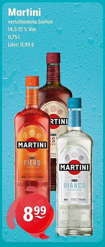Martini - verschiedene Sorten 0,75 l