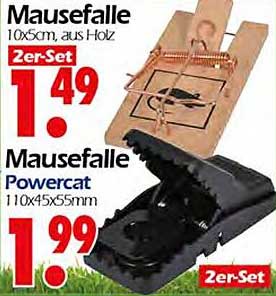 Mausefalle 2er-Set aus Holz
