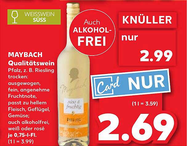 MAYBACH Qualitätswein – Alkoholfrei und voller Geschmack