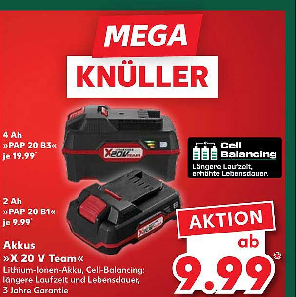 MEGA KNÜLLER - Akkus "X 20 V Team"
