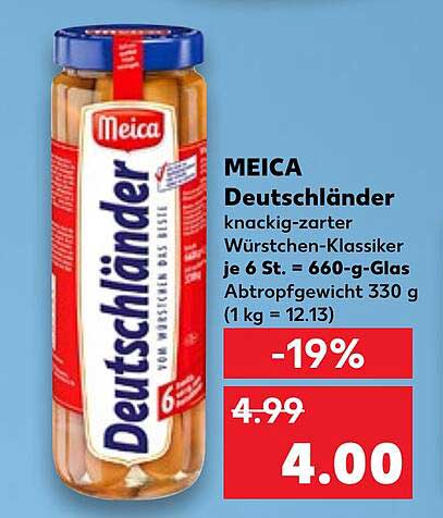 MEICA Deutschländer knackig-zarter Würstchen-Klassiker