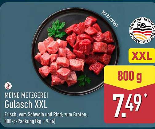 MEINE METZGEREI Gulasch XXL 800 g