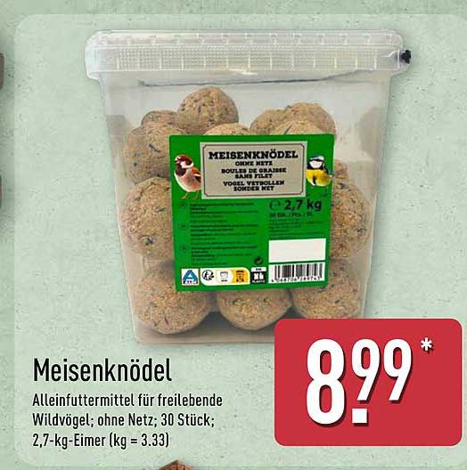Meisenknödel 2,7 kg - Alleinfuttermittel für freilebende Wildvögel