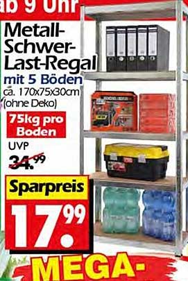 Metall-Schwer-Last-Regal mit 5 Böden