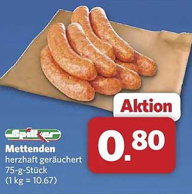 Mettenden herzhaft geräuchert 75-g-Stück
