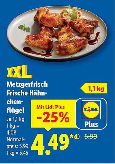 Metzgerfrisch Frische Hähnchenflügel XXL
