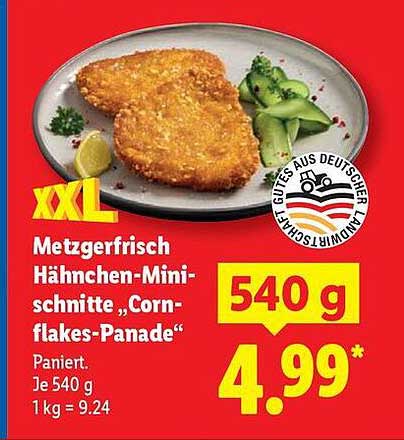 Metzgerfrisch Hähnchen-Mini-Schnitte "Cornflakes-Panade" - 540 g
