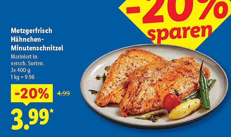 Metzgerfrisch Hähnchen-Minutensteak, mariniert