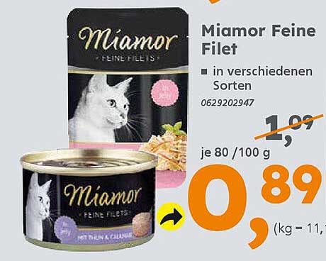 Miamor Feine Filets in verschiedenen Sorten