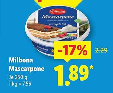 Milbona Mascarpone 250 g - Cremig & Vielseitig