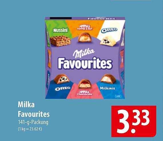 Milka Favourites 141-g-Packung