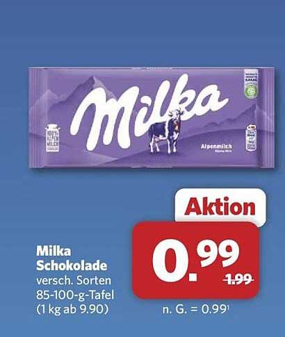 Milka Schokolade verschiedene Sorten 85-100-g-Tafel