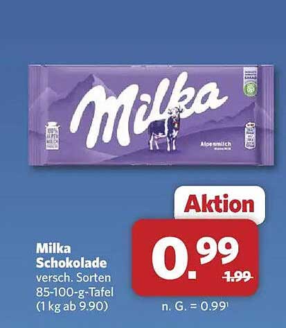 Milka Schokolade verschiedene Sorten 85-100-g-Tafel