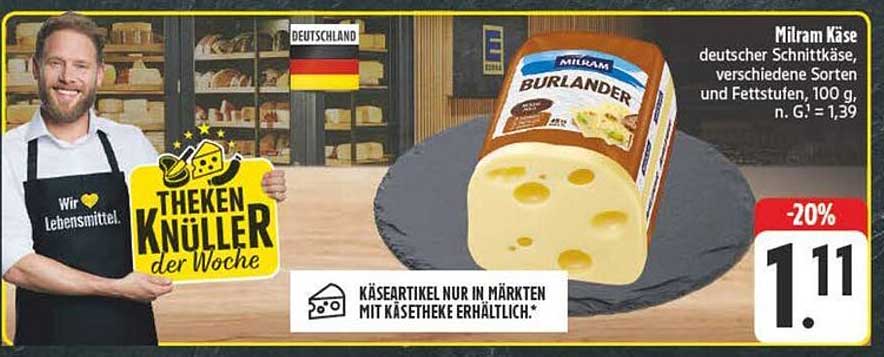 Milram Käse - Deutscher Schnittkäse, verschiedene Sorten und Fettstufen