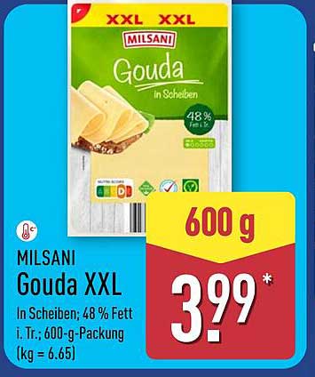 MILSANi Gouda XXL in Scheiben, 600 g