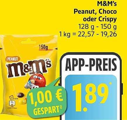 M&M's Peanut, Choco oder Crispy 150 g